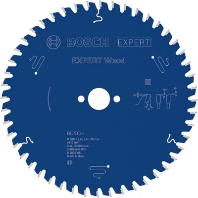 Imagen de Bosch Professional 2608644031 Disco de sierra circular CSB Expert madera: 180x20x48D