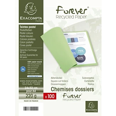 Imagen de Exacompta 410002E Lote de 100 Subcarpetas Forever® 250, Color Crema