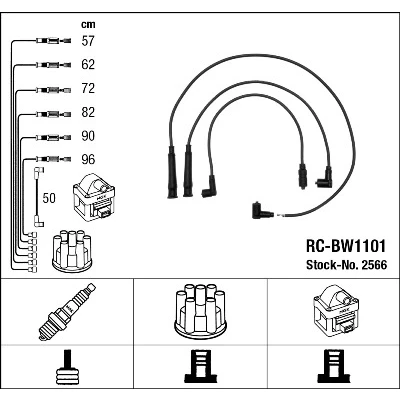 Imagen de NGK 2566 Juego de Cables Encendido 7 BMW: 5 Berlina, 7, 6 Coupé