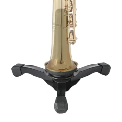 Imagen de Soporte para Saxo Soprano Plegable trípode portátil saxofón Clarinete, Flauta, Oboe y Recto, Base