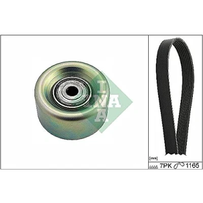 Imagen de INA 529 0274 10 Juego de correas trapeciales poli V Revisar/sustituir poleas libres del alternador NISSAN: Note II Hatchback