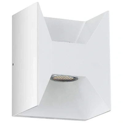 Imagen de Eglo Morino Outdoor Wall Lighting Blanco 2,5 W LED, Iluminación al Aire Libre, Lighting, Blanco, Aluminio, IP44, Entrada, Cochera, Jardín, Patio, 2 Bombilla, s