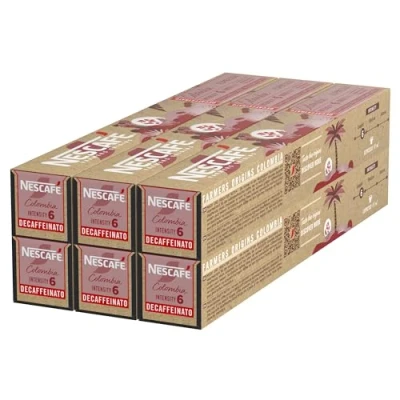 Imagen de NESCAFÉ Farmers Origins Colombia Espresso Descafeinado Cápsulas de Café 6 x 10 Unidades Aprobado para Máquinas Nespresso
