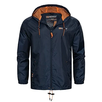 Imagen de Chubasquero cortavientos de entretiempo Geographical Norway azul marino XL