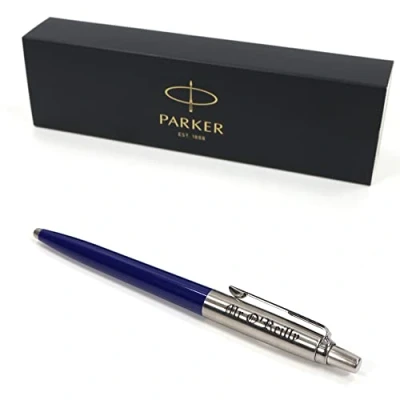 Imagen de Bolígrafo Parker Jotter personalizado + caja de regalo Diseñe un realmente único Grabado con láser Azul