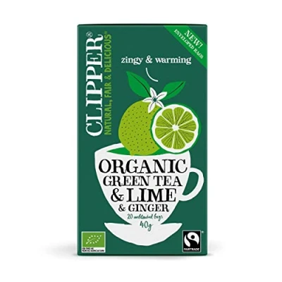Imagen de TÉ VERDE CON LIMA Y JENGIBRE FAIR TRADE BIO 40 g (20 x 2 g) CLIPPER