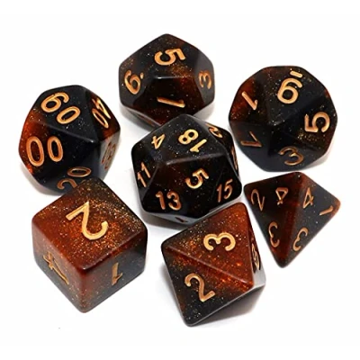 Imagen de CREEBUY Dados DND D20, D12, D10, D%, D8, D6, D4, D4