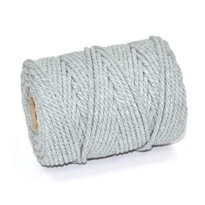 Imagen de EVERLASTO Hilo de macramé Plateado, 4 mm, 50