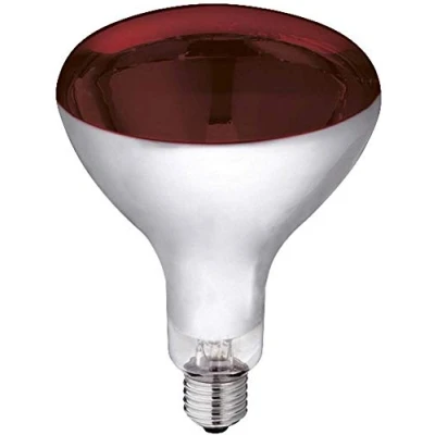 Imagen de Kerbl Lámpara infrarroja roja (150 W, de calentamiento para cerdos y aves corral, Vida útil máxima 5000 horas, Portalámpara E27, estable) 22244