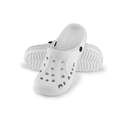 Imagen de ESTRO Zuecos Sanitarios Mujer Goma Unisexo Hombre Zapatillas Verano Ligero Sandalias A78 (39, Blanco)