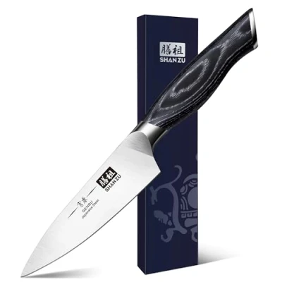 Imagen de SHAN ZU Cuchillos para Pelar Puntilla 9.5CM Fruta y Verdura Cuchillo de Cocina con Mango Ergonómico K133 Genbu Serie