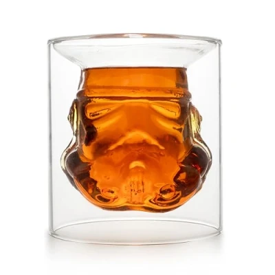 Imagen de vaso de whisky invertido Stormtrooper original, transparente, para whisky, bourbon y escocés, 150 ml, perfecto como regalo hombres ¡ThumbsUp!
