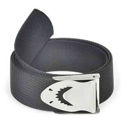 Imagen de BestDivers Best Divers ZI0140S Cinturón, Soporte para Plomo, Hebilla de tiburón Inoxidable, Negro, Unisex, Talla única
