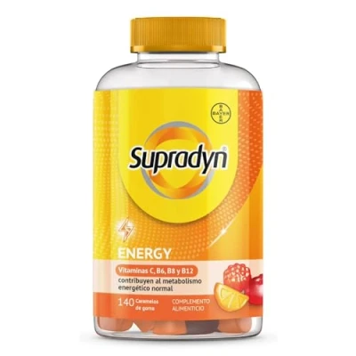 Imagen de Supradyn Energy Gummies Multivitaminas con vitaminas A, C, D, E, B6, B12, biotina más coenzima Q10 Multivitamínico para hombre y mujer 140 caramelos de goma