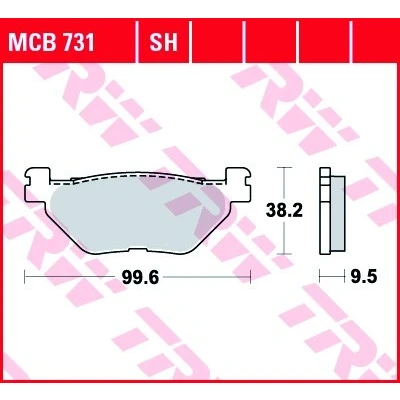 Imagen de TRW Sinter Street MCB731SH Juego de pastillas freno