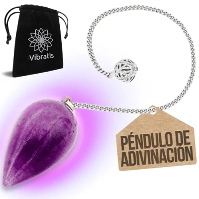 Imagen de Péndulo de Adivinación Radiestesia Amatista Piedra Serenidad, Concentración y Creatividad [SATISFACCIÓN O REEMBOLSO]