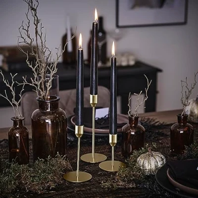 Imagen de Ginger Ray Portavelas de Metal Dorado para Halloween, decoración Mesa, Paquete 3