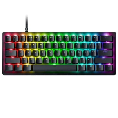 Imagen de Razer Huntsman V3 Pro Mini 60% PC Teclado óptico analógico para Esports Snap Tap Modalità Attivazione Rapida (Modo de Pulsación, Disparo rápid, Dial multifunción) US Layout Negro