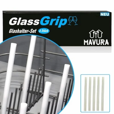 Imagen de MAVURA Living SPIKYS soporte de cristal para lavavajillas, vasos cristal, universal cerveza, Bosch Siemens Miele AEG y etc. [juego 6]
