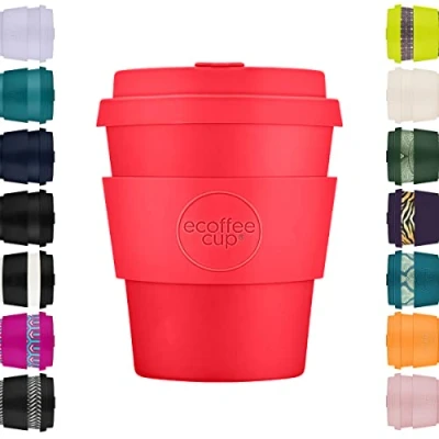 Imagen de 8oz 240ml Ecoffee Cup Reutilizable Eco Friendly 100% Plant Based Coffee with Silicone Lid &amp; Sleeve Melamine Free Travel Mug, Meridian Gate