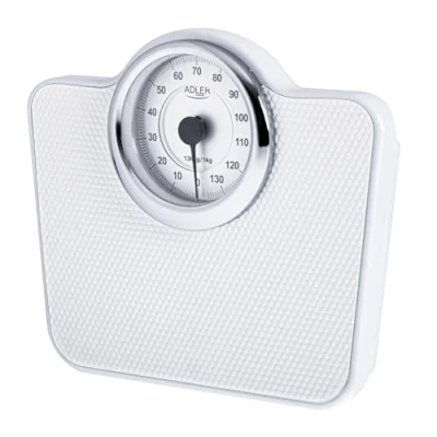 Imagen de Adler AD 8180 Báscula mecánica de baño fitness analógica Capacidad 136kg Esfera ⌀15cm Superficie antideslizante Fácilmente legible Calibrada con un pomo