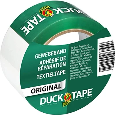 Imagen de Duck 106 05 Original Cinta adhesiva para reparar, empaquetado y fijar, 50 mm x 25 m, color blanco