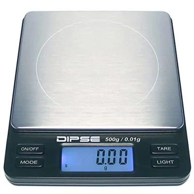 Imagen de (500 g x 0,01 g) Digital Scales TP Series, Accurate High Precision Pocket Scales, Gold with Extra Large Weighing Surface, 500