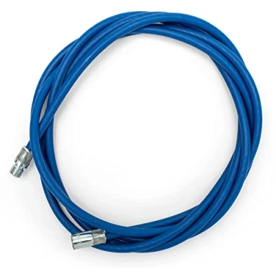 Imagen de BARETTO Alargador Flexible de Acero Azul para el Kit Limpieza Estufas Pellets, 3 m con Curva 90, Pellets Curvas (3 metros)