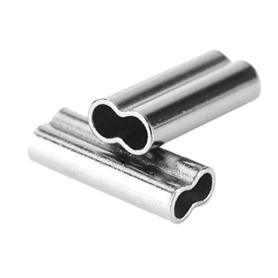 Imagen de VGEBY 100pcs Mangas de Pesca, Conectores Tubo Cobre Dobles 1/1.2/1.4/1.6/1.8/2mm(1.6mm*10mm)