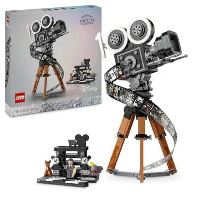 Imagen de LEGO Disney Cámara en Homenaje a Walt Disney, Set Conmemorativo del 100º Aniversario para Adultos con Las Minifiguras de Mickey y Minnie Mouse, Bambi Dumbo, Regalo Coleccionables 43230