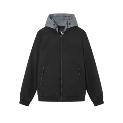 Imagen de Springfield Cazadore Chaqueta Bomber Acolchada Capucha Desmontable, Negro Estandar, XL para Hombre