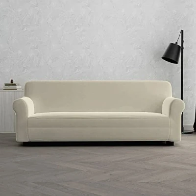 Imagen de Italian Bed Linen Cubresofá Dahlia, Poliéster, Crema, 3 Plazas