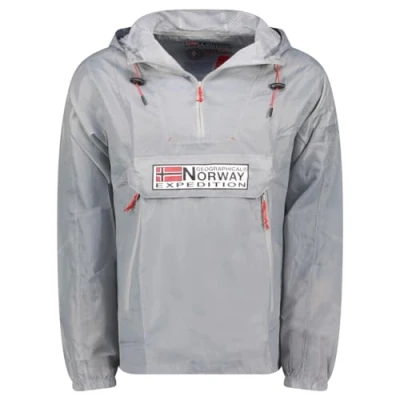 Imagen de Geographical Norway Choupa Men Chaqueta Cortavientos Para Hombre Impermeable De Manga Larga Ideal La Temporada Senderismo Primavera Verano Otoño Invierno (Gris Claro L)
