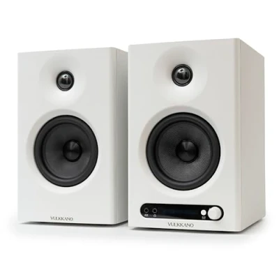 Imagen de VULKKANO PRO4 Monitores de Estudio con Woofer 4, Bluetooth, Entrada Balanceada TRS, RCA, Salida para Cascos, AUX, Optica, ajustes EQ, Altavoces Monitor PC