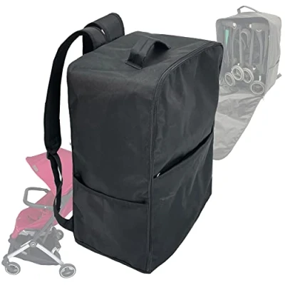 Imagen de Brogtorl Bolsa de viaje para cochecito, Mochila almacenamiento compatible con Cybex Libelle, GB Pockit+ All City y Terraim, Negro , trekking