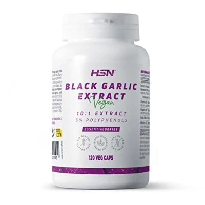 Imagen de Ajo Negro 10000 MG de HSN 120 Cápsulas Vegetales Extracto 10:1 Fermentado Allium Sativum L. Sin OLOR No GMO, Vegano, Gluten