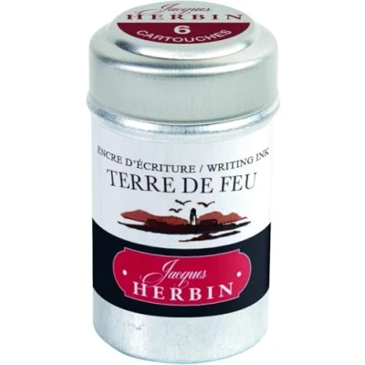 Imagen de Clairefontaine ES J. Herbin 20147T Caja de 6 cartuchos tinta, color rojo