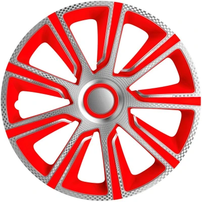 Imagen de J TEC Veron J13536 Tapacubos 13in rojo/plata, carbón