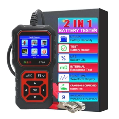 Imagen de Medidor profesional de prueba batería automotriz 12V 24V, herramienta carga 100 3000 CCA analizador digital precisión motocicleta