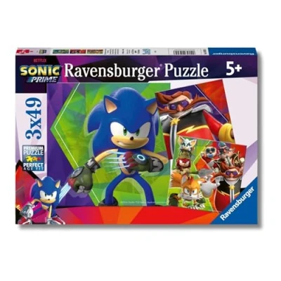 Imagen de Ravensburger Puzzle Sonic, Colección 3 x 49, de 49 Piezas, para Niños, Edad Recomendada 5+ Años
