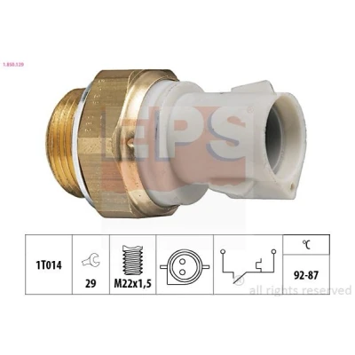 Imagen de EPS 1.850.129 Interruptor de temperatura, ventilador del radiador M22x1,5 Made in Italy OE Equivalent FORD: ESCORT 4, FIESTA 2, Sierra Mk2 Berlina