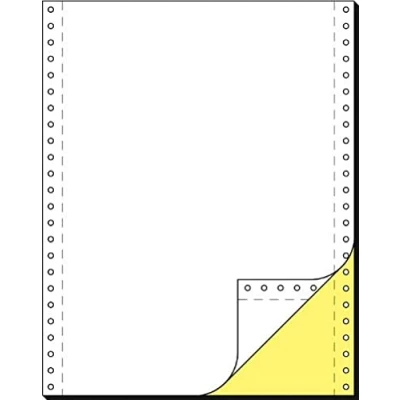 Imagen de Sigel 33242 Papel continuo (305 x 240 mm, A4, horizontal, 60 y 57 g, 1000 hojas LP, copia amarilla +AHL, SD, 2 paquetes), color blanco