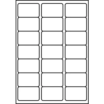 Imagen de SmithPackaging etiquetas autoadhesivas A4, 21 por hoja, 100 hojas, 63,5 x 38,1 mm, 2100