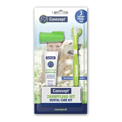 Imagen de Canosept Set de Cuidado Dental del Perro (3 Piezas) Cepillo Dientes Pasta para Perros óptimo