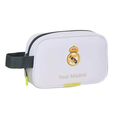 Imagen de Safta Real Madrid EQUIPACIÓN 25/26 Neceser Escolar Infantil Pequeño, Neceser, Ideal para Diferentes Edades, Cómodo y Versátil, Calidad Resistencia, 22x8x13.5 cm