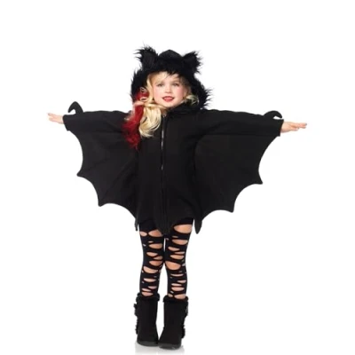 Imagen de Leg Avenue Batman Murciélago Niñas, Color negro, X Small (3T 4T). 98 104 cm de altura. (C4910025001)