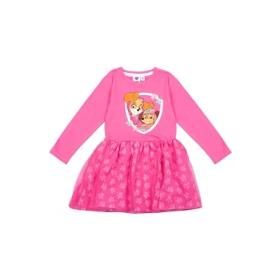 Imagen de Paw Patrol Vestido para Niñas Skye &amp; Everest de Malla Falda Manga Larga Rosa (DE/NL/SE/PL, Numérico, 98, 104, Normal, Rosa)