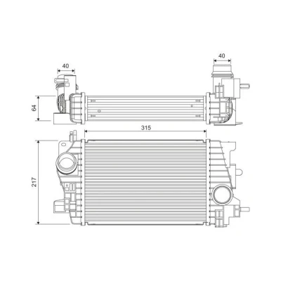 Imagen de VALEO 818537 Intercooler Aluminio sin sensor