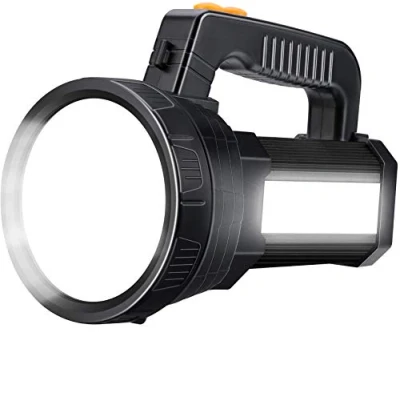 Imagen de YBQZ Linterna LED Recargable 15000 Lúmenes, Linternas Alta Potencia 3en1 9600mAh, IPX4 Impermeable Foco Super Brillante Reflector Portátil, Gran Alcance con 6 modos de iluminación