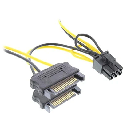 Imagen de Inline 0.15m 2xsata/6p Pcie Cables De Transmisión